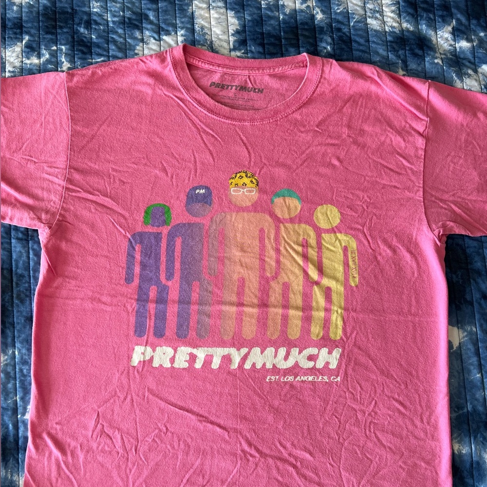 Pink Prettymuch band merch t-shirt Large